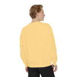 Customizable Unisex Garment-Dyed Sweatshirt, Personalized Gift, Cozy Streetwear, Casual Outfit, Unique Design Sweatshirt