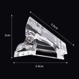 Transparent Poly Gel Nail Extension Clips - 5 or 10 pcs