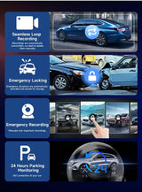 10/11.26 inch Dash Cam 4K Car DVR Wireless Carplay & Android Auto GPS Navigation Video Recorder Dashboard Dual Lens Wifi FM AUX