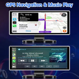 10/11.26 inch Dash Cam 4K Car DVR Wireless Carplay & Android Auto GPS Navigation Video Recorder Dashboard Dual Lens Wifi FM AUX