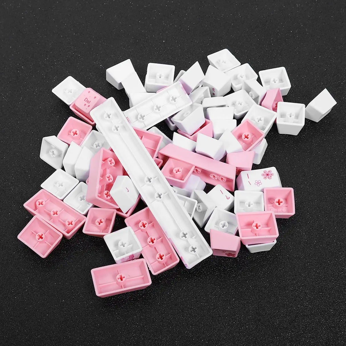PBT Mechanical Keycaps with Cherry Blossom Design - Lootquake