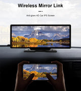 4K 10.26'' Mirror Dash Cam w/ Carplay & Android Auto