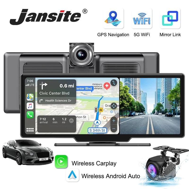 4K 10.26'' Mirror Dash Cam w/ Carplay & Android Auto