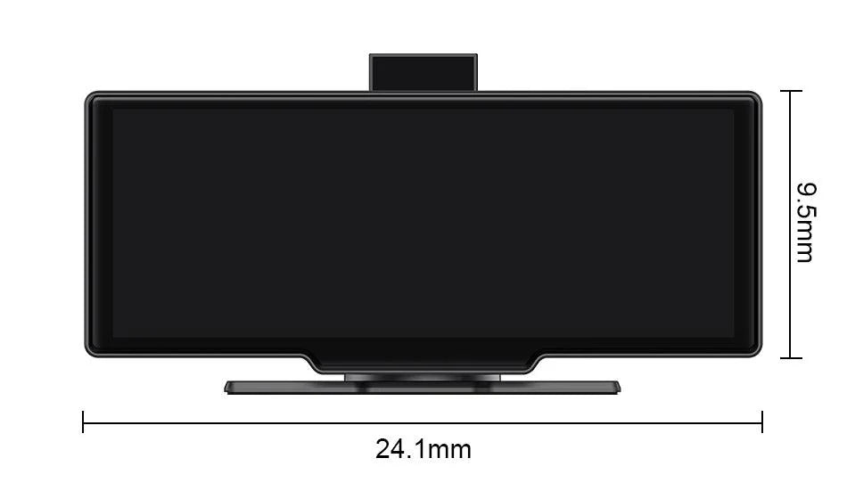 4K 10.26'' Mirror Dash Cam w/ Carplay & Android Auto