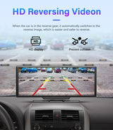 4K 10.26'' Mirror Dash Cam w/ Carplay & Android Auto