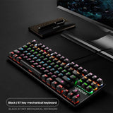 87-Key Mechanical Keyboard with Green Switches - Desktop Non-Punch Design