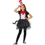 Girls Dr. Seuss Cat In The Hat Dress Costume