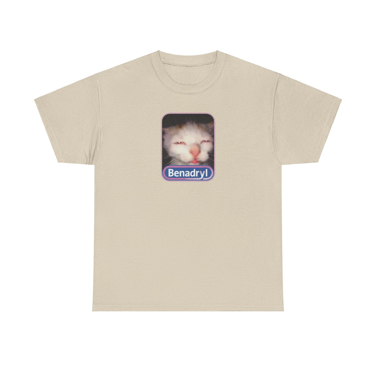 Benadryl Meme Cat T-Shirt – Funny Cat Meme Shirt for Internet Humor Fans