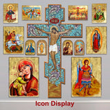 Icono religioso cristiano sagrado de San Pablo de madera bañado en oro - Decoración inspiradora - 85035