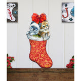 Medias navideñas con gatitos, decoración navideña para puerta de G. DeBrekht - Decoración navideña de Papá Noel y muñeco de nieve - 8114021H