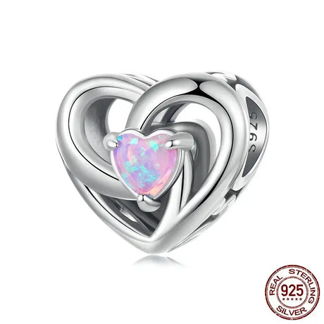 Heart Of Eternity Beaded S925 Sterling Silver Hollow - Lootquake