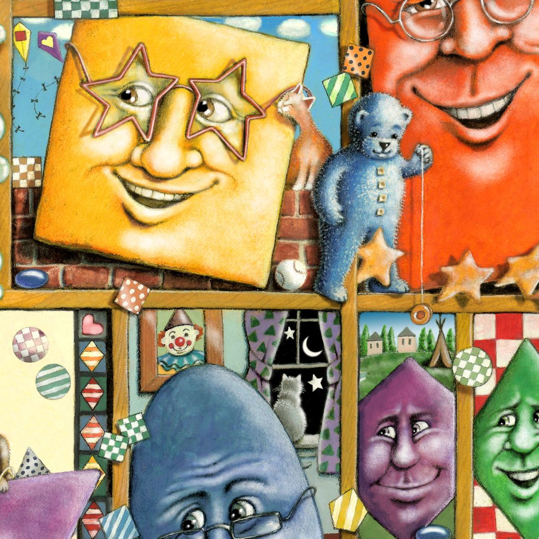 Shapes Whimsical Wall Art by Laura Seeley - Love Family Kids Decor - 8513013-LS