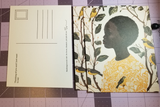 Black Girl Art Postcard - Of Bird and Bloom - Botanical Elegance