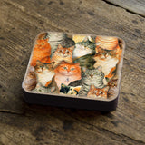 Sophisticated Cats Family Wooden Cork Coasters Gift Set of 4 - Cat Dog Pets Decor - 8199435C-S4