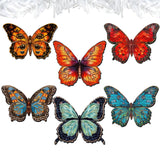 Adornos decorativos de madera con forma de mariposa de verano (6 unidades) de G. Debrekht - Decoración navideña - 8090012-2C-S6