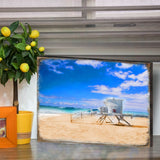 Torre de salvavidas de madera de Spady Beach, arte de pared costero de Nature Wonders - Decoración costera de vida marina - 95262B