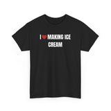 I Love Making Ice Cream Funny Couple Shirt – Cute Matching His & Hers Graphic Tee