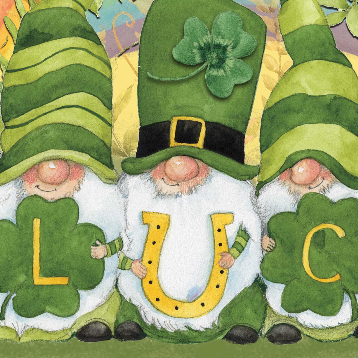 Decoración navideña para puerta con gnomo de San Patricio, de Susan Winget - Decoración celta - 8471110H-SW