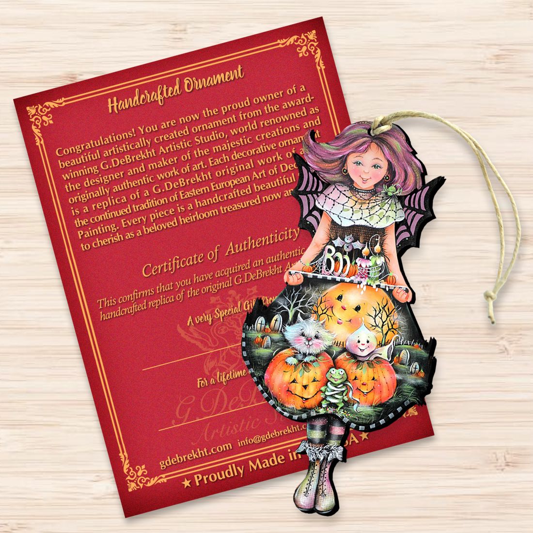 Adornos de madera de hadas para Halloween de Jamie Mills-Price - Decoración de Halloween para Acción de Gracias - 8457412