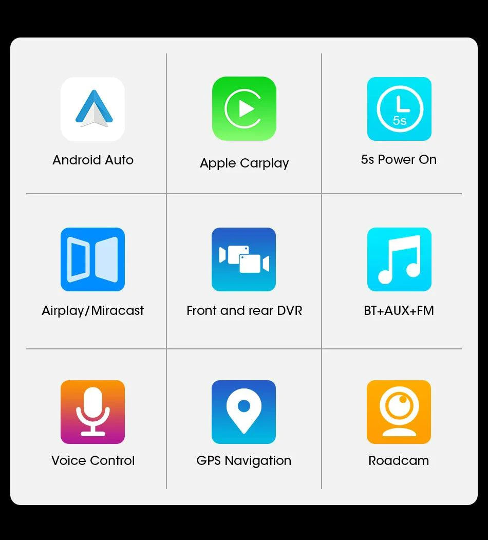 11.26 inch Car DVR 4K Dash Cam Dual Lens Wireless Carplay & Android Auto Video Recorder Monitor GPS Navigation 5G Wifi FM AUX