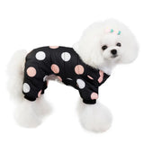 Warm big polka dot four-leg cotton coat - Lootquake