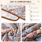 1pc Pet Blanket Dog Puppy Blanket Paw Print Coral Fleece Flannel Blanket Warm Soft Sleep Dog Blanket
