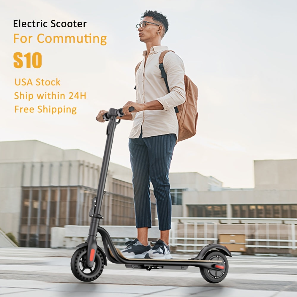 MEGAWHEELS S10 Foldable Electric Scooter For Adults With 8" Solid Tires, 15.5mph Top Speed, 3 Speed Modes And Up To 15miles Range Only 26.46LB Lightweight E-scooter For Commuting And As A Christmas Gift.