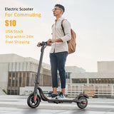 MEGAWHEELS S10 Foldable Electric Scooter For Adults With 8" Solid Tires, 15.5mph Top Speed, 3 Speed Modes And Up To 15miles Range Only 26.46LB Lightweight E-scooter For Commuting And As A Christmas Gift.