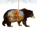 Black Bear Wooden Ornaments - Tree Ornament by G. DeBrekht - Wildlife Holiday Decor - 8198215-2