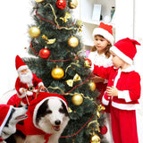 Dog Christmas Clothes Santa Claus Riding Deer - Lootquake