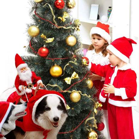 Dog Christmas Clothes Santa Claus Riding Deer - Lootquake