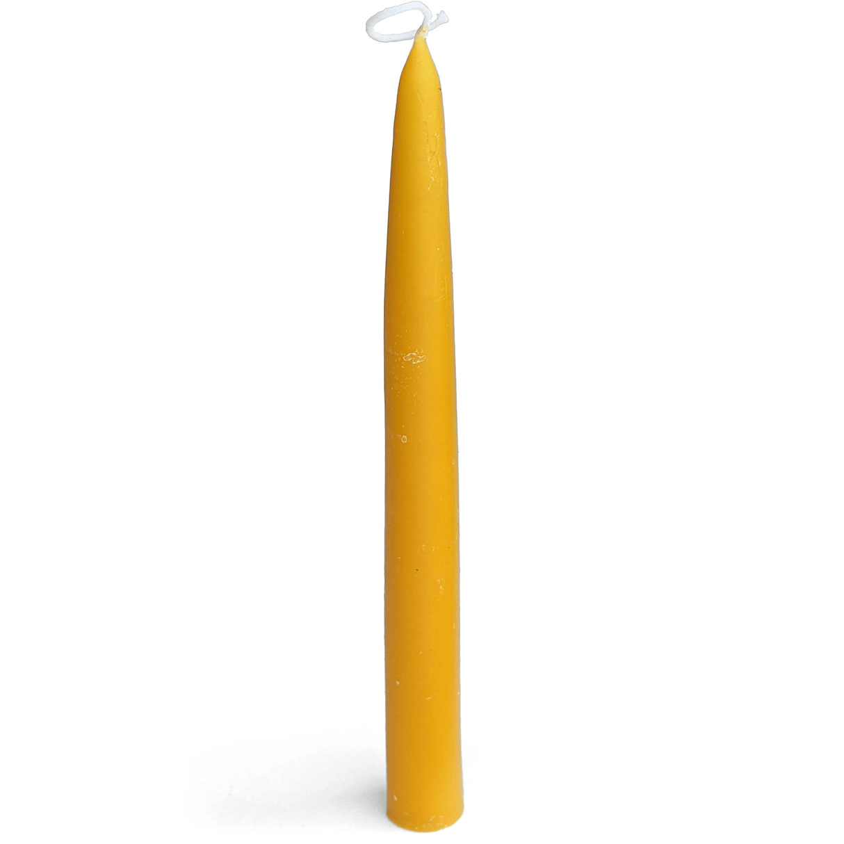 100% Pure Beeswax Taper Candles with Dipped Look - 12 Hours Each, 12 Pack, 144 Hours - USA Bees Wax - Handmade - Unscented - A ll N atural Light Honey Scent