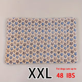 Manta rectangular para mascotas, resistente a la suciedad y para todas las estaciones - Cómoda cama con estampado de pata de perro y corazón (1 unidad)