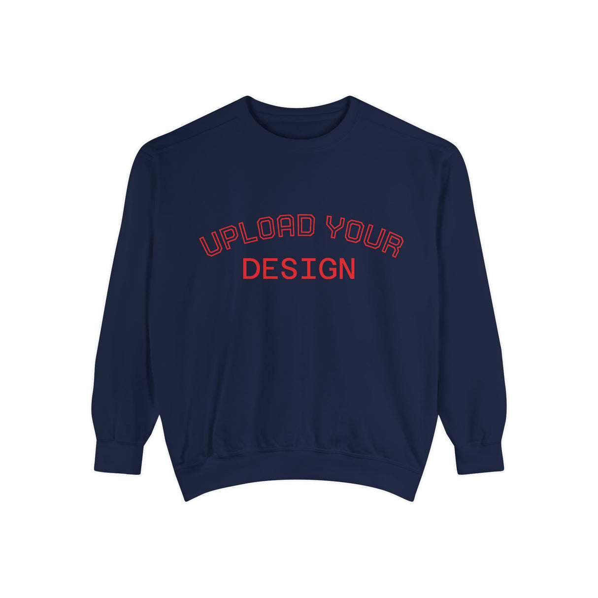 Customizable Unisex Garment-Dyed Sweatshirt, Personalized Gift, Cozy Streetwear, Casual Outfit, Unique Design Sweatshirt