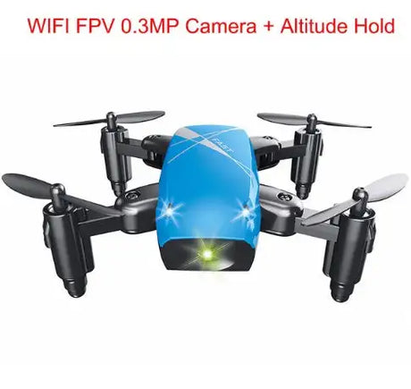 Micro Foldable RC Drone 3D Bearing Steering Wheel Remote Control Quadcopter Toys With Camera WiFi APP Control Helicopter Dron Kids Gift - Lootquake