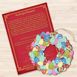 Easter Eggs Wreath Wooden Ornaments by G. DeBrekht - Easter Spring Decor - 8185310