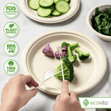 100% Compostable Forks - Disposable Eco Fork Utensil Sets 140 PCS - Eco Friendly Alternative to Plastic Forks | Ecovita
