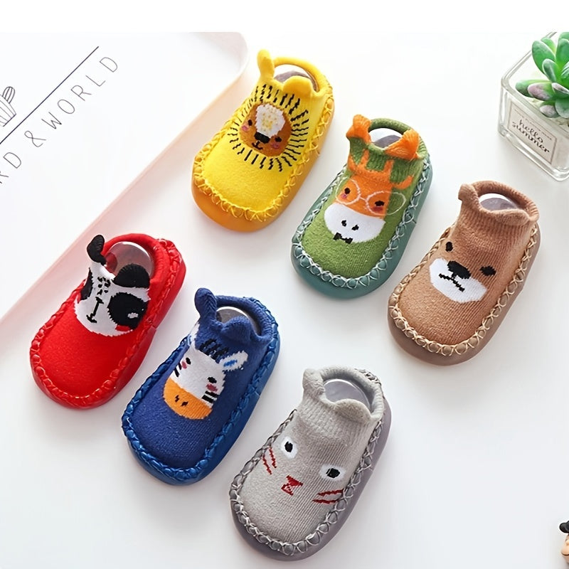 Lot de 2 paires de chaussettes de marche antidérapantes pour bébé garçon et enfant, chaussettes de sol respirantes et confortables pour l'intérieur, chaussettes pour chaussures d'enfant