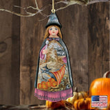 Adornos de madera de bruja de Halloween de G. DeBrekht - Decoración de Halloween para Acción de Gracias - 8114170