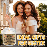 Vela de cera de soja con aroma a vainilla en frasco ovalado brillante. Un regalo de cumpleaños brillante para hermanas, cuñadas y hermanos. Un regalo divertido para hermanas. Crea un ambiente natural, duradero y cálido.