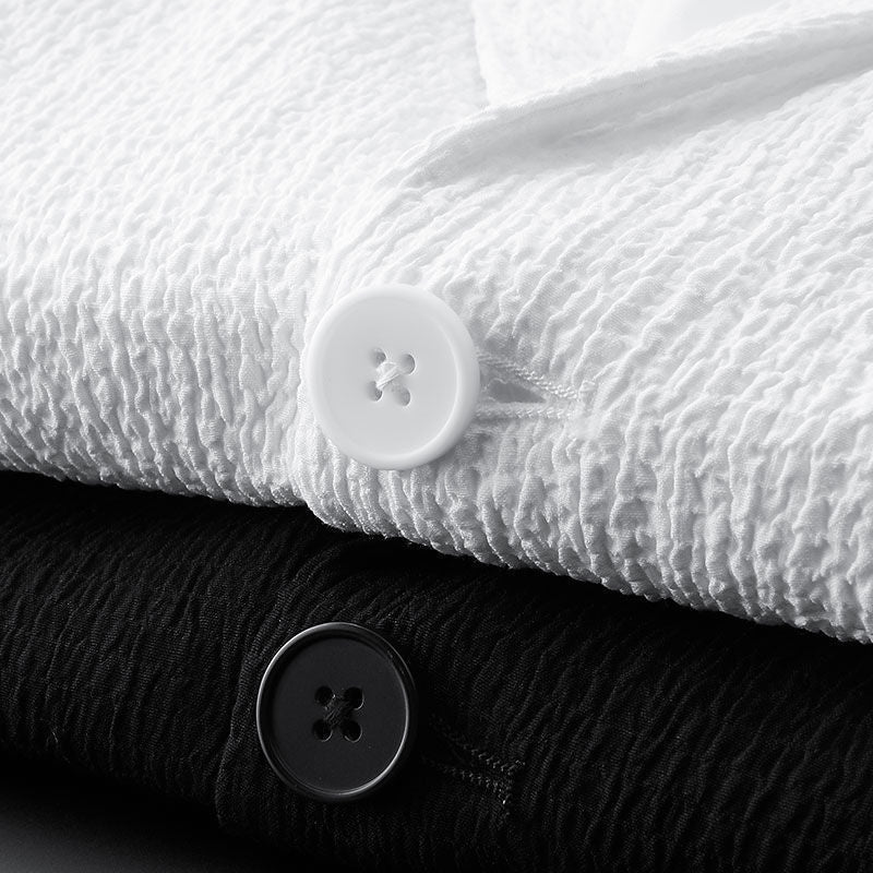 White Men's Casual Suit Jacket Men's Spring And Summer - Lootquake