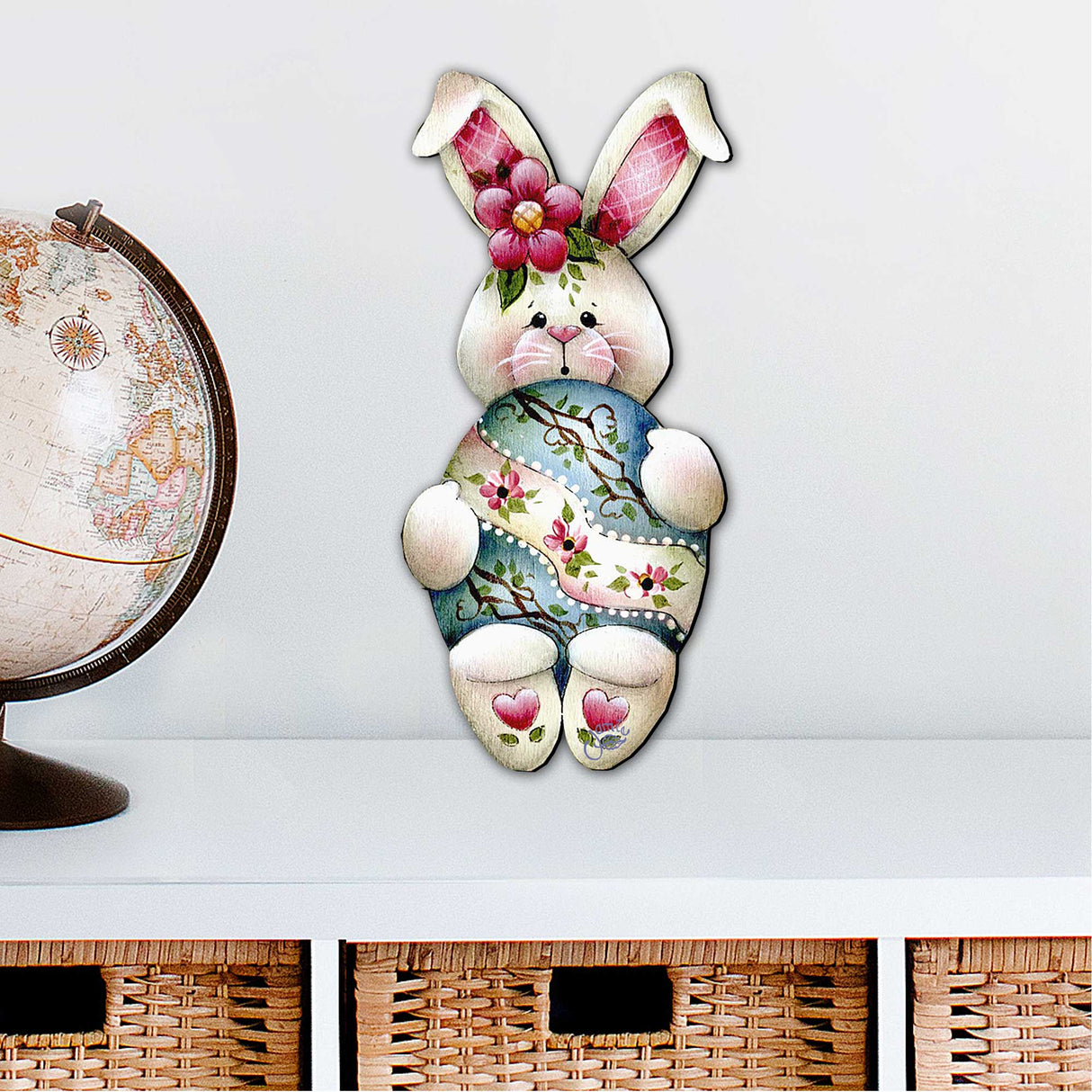 Bunny Hugs Easter Door Decor by Jamie Mills-Price - Easter Spring Decor - 8457602H