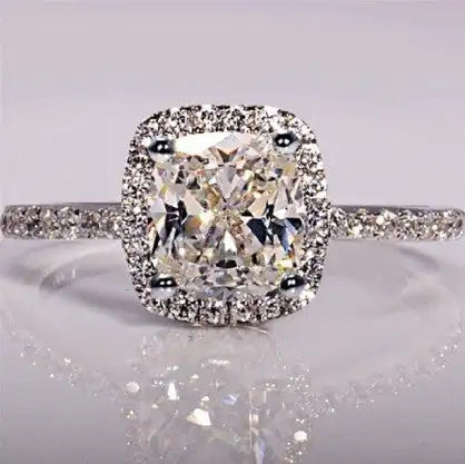 Rings For Women Bridal Wedding Anelli Trendy Jewelry Engagement Ring White Gold Color Anillos - Lootquake