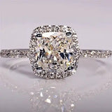 Rings For Women Bridal Wedding Anelli Trendy Jewelry Engagement Ring White Gold Color Anillos - Lootquake