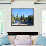 In the Mountains Art Wooden Wall Art by Nature Wonders - Nature Wildlife Decor  - 95404B