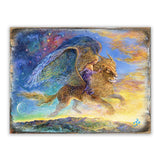 ¿Adónde vamos? Mi preciosa fantasía. Arte mural de madera de Josephine Wall - Decoración de fantasía - 852142-JW