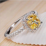 Rings For Women Bridal Wedding Anelli Trendy Jewelry Engagement Ring White Gold Color Anillos - Lootquake