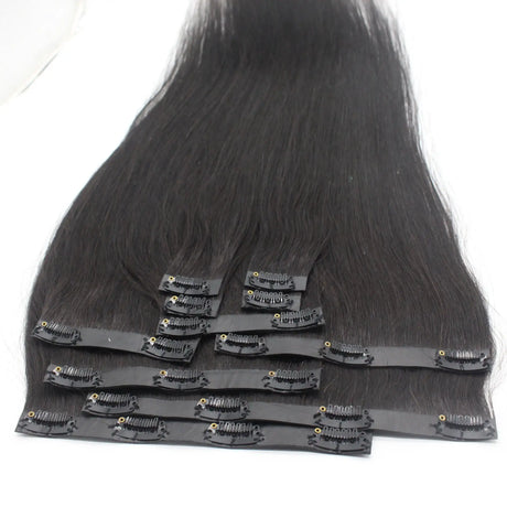 Clip hair clips in human hair extension - Lootquake