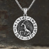 12 Constellation Divination Stainless Steel Pendant