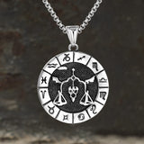 12 Constellation Divination Stainless Steel Pendant